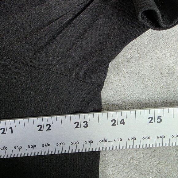 Womens Susan Graver Black Tunic Dress Short Sleeve Polyester Spandex Size 1X - Picture 6 of 8